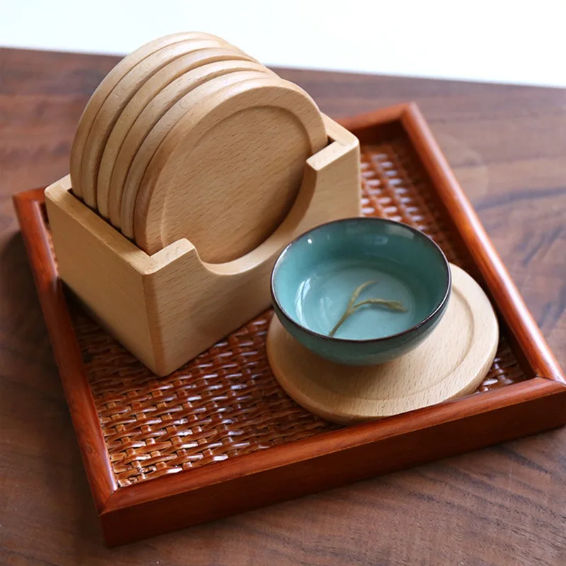 1 шт. японский Стиль набор деревянных подставок подставки стойки черный орех бук