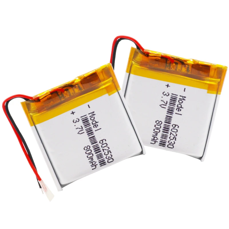 2pcs Lithium Ion Polymer 602530 Battery 3.7v 800mAh For MP4 MP5 GPS PSP Smart Watch Driving Recorder | Электроника