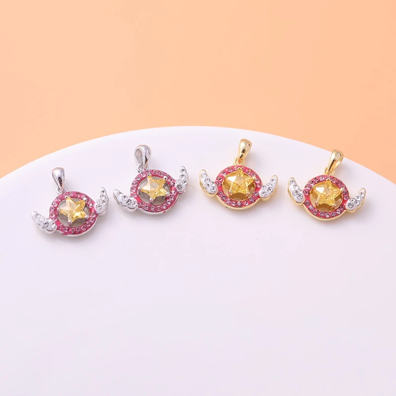 Серебро 925 пробы Япония и Южная Корея милый кулон с пентаграммой звездами