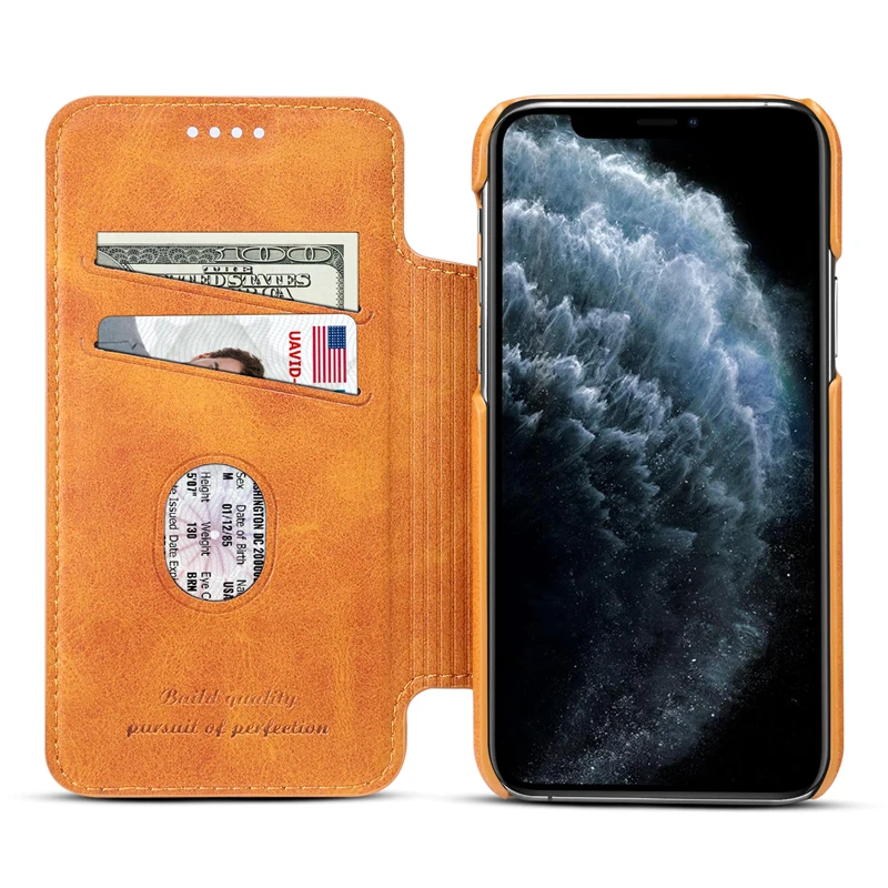 Для iPhone 11 из искусственной кожи, флип-чехол, Ретро стиль, многофункциональный чехол, тонкий бизнес-чехол для смартфона, чехол для iPhone 11 Pro Max