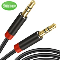 shuliancable aux cable jack 3 5mm audio cable 3 5 mm jack speaker cable for samsung s10 car headphone speaker wire line aux cord