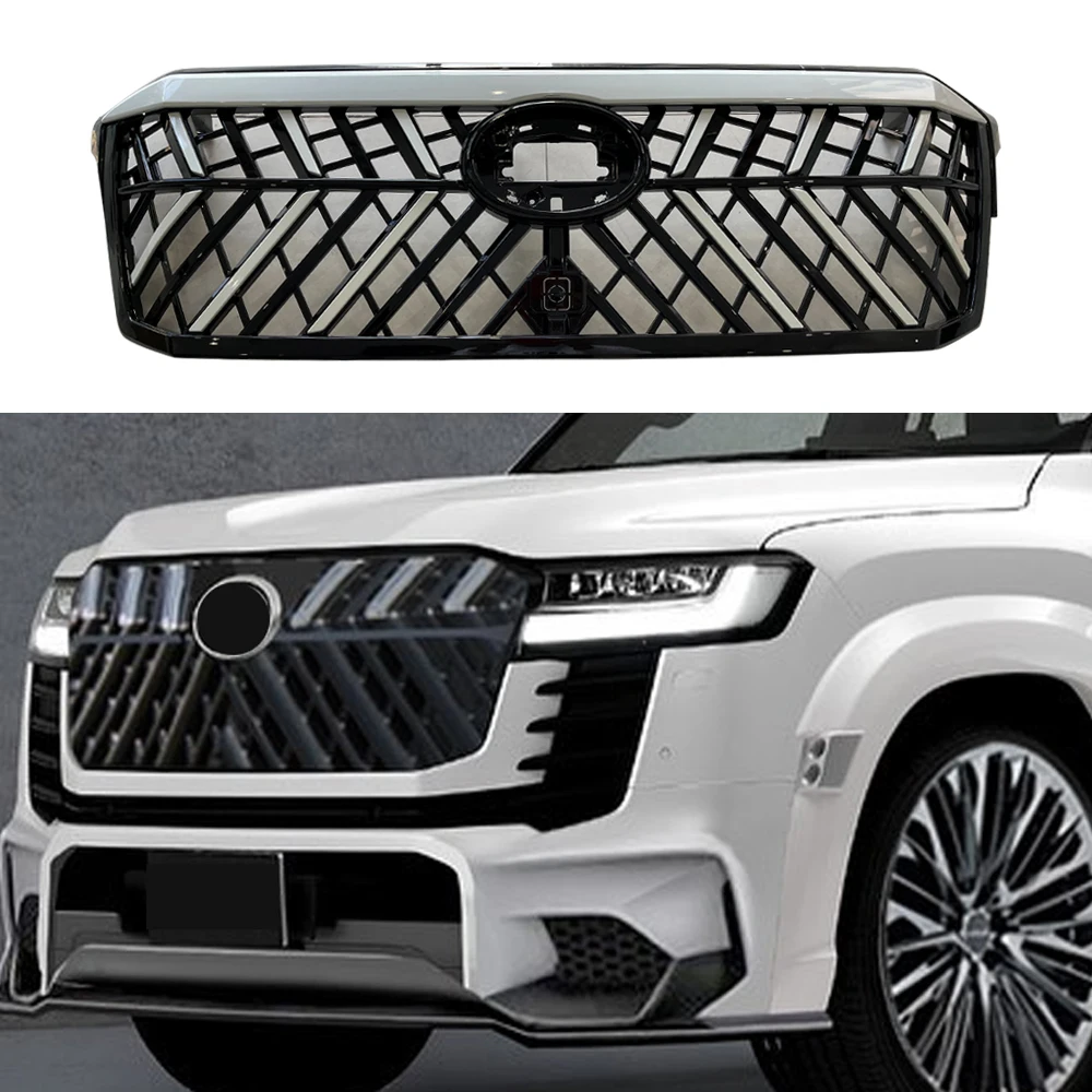 

NEW Style For Land Cruiser 300 LC300 Grill Mesh For Land Cruiser 2022 Front Racing Grills Cover Bumper Grilles Auto Accessories