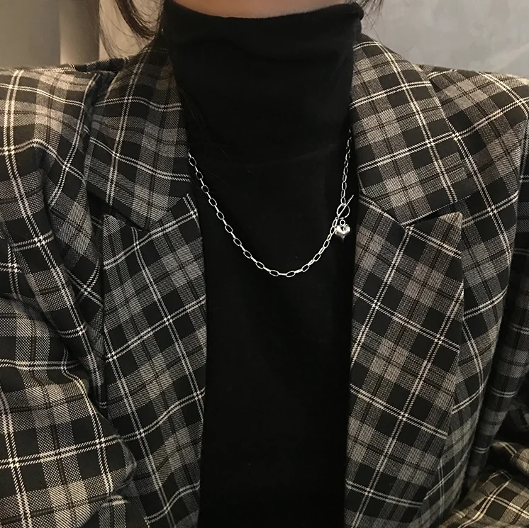 Ramos Simple Love Heart Charm Pendant Necklace 925 Clasp Chain For Women Jewelry Gifts | Украшения и аксессуары