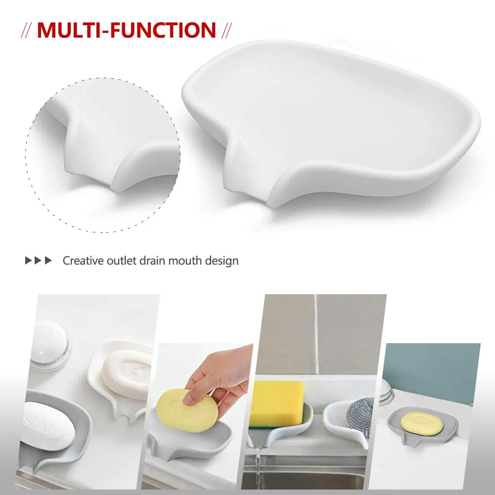Силиконовая мыльница со сливом держатель для мыла душа/ванной комнаты