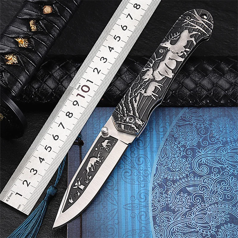 

2021 New Free Shipping All Steel Combat Tactical Folding Knife Survival Outdoor Camping Pocket Fishing Hunting Knives EDC Tools