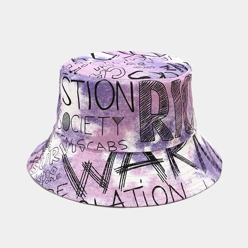 

2021 Creative Graffiti Letters Fisherman's Cap Men Women's Bucket Hat Hip Hop Street Bob Hat Outdoor Travel Versatile Basin Hat