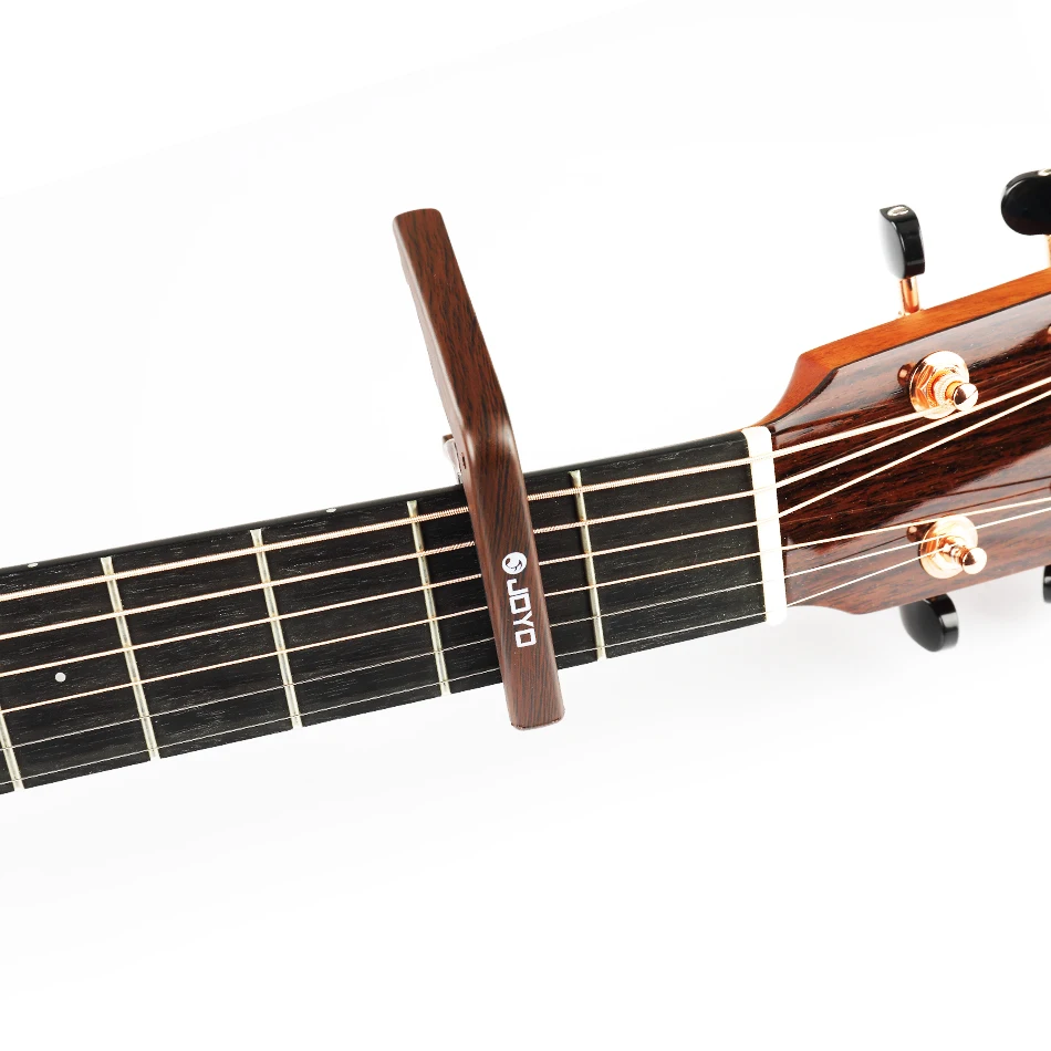 joyo jcp 01 holzmaserung licht gitarre capo quick change clamp key kunststoff stahl für akustische elektrische gitarre ukulele 1 geschenk pick fr