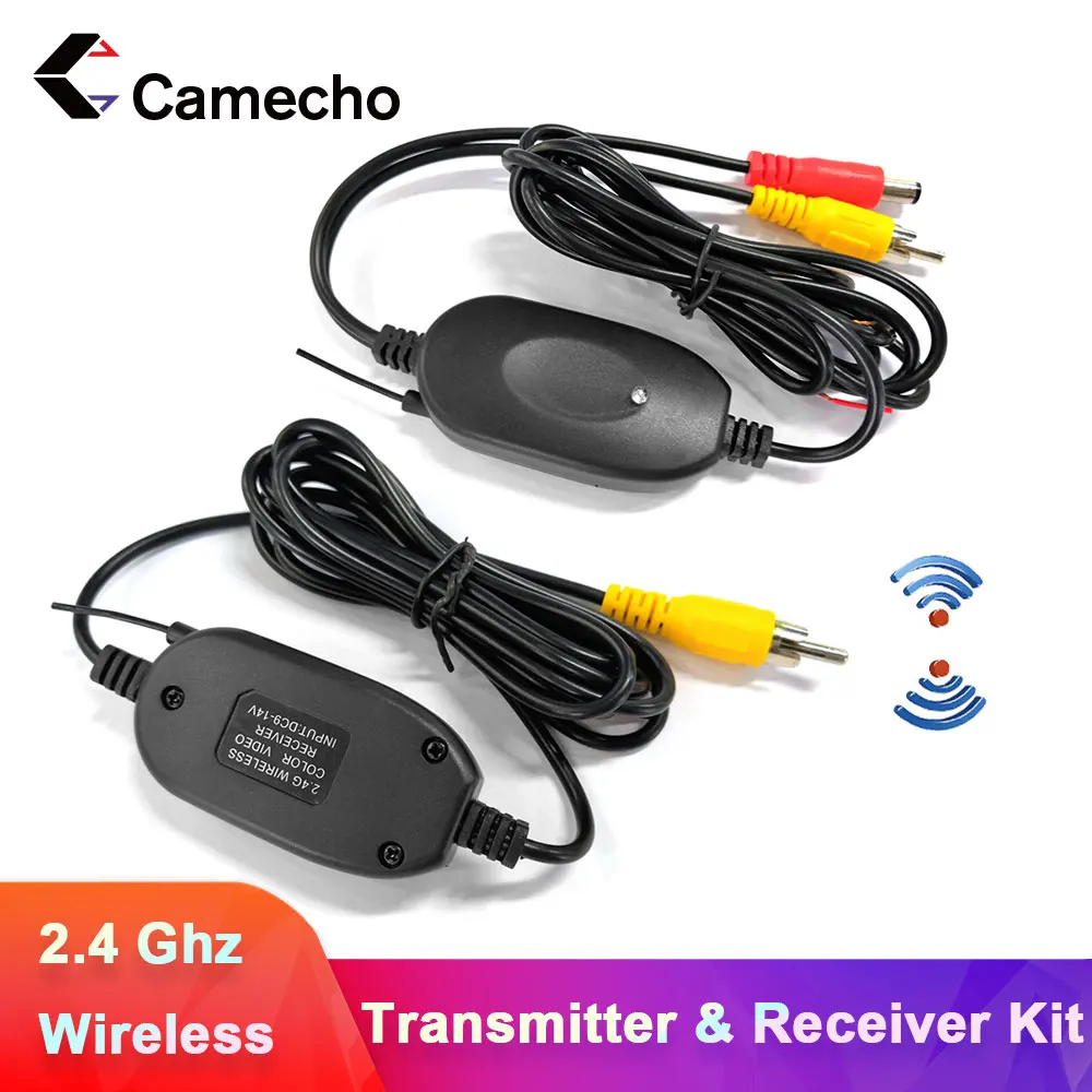 Camecho 2 4 Ghz беспроводная камера заднего вида RCA видео передатчик и приемник