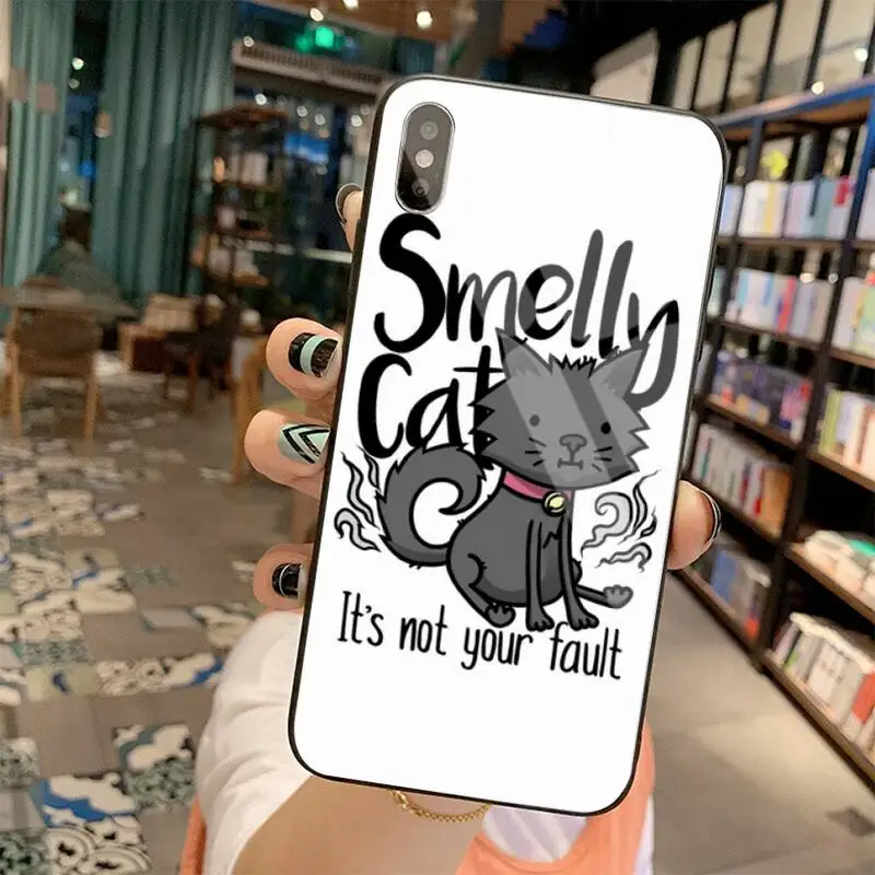 cutewanan smelly cats phone case cover tempered glass for iphone 11 pro xr xs max 8 x 7 6s 6 plus se 2020 case free global shipping