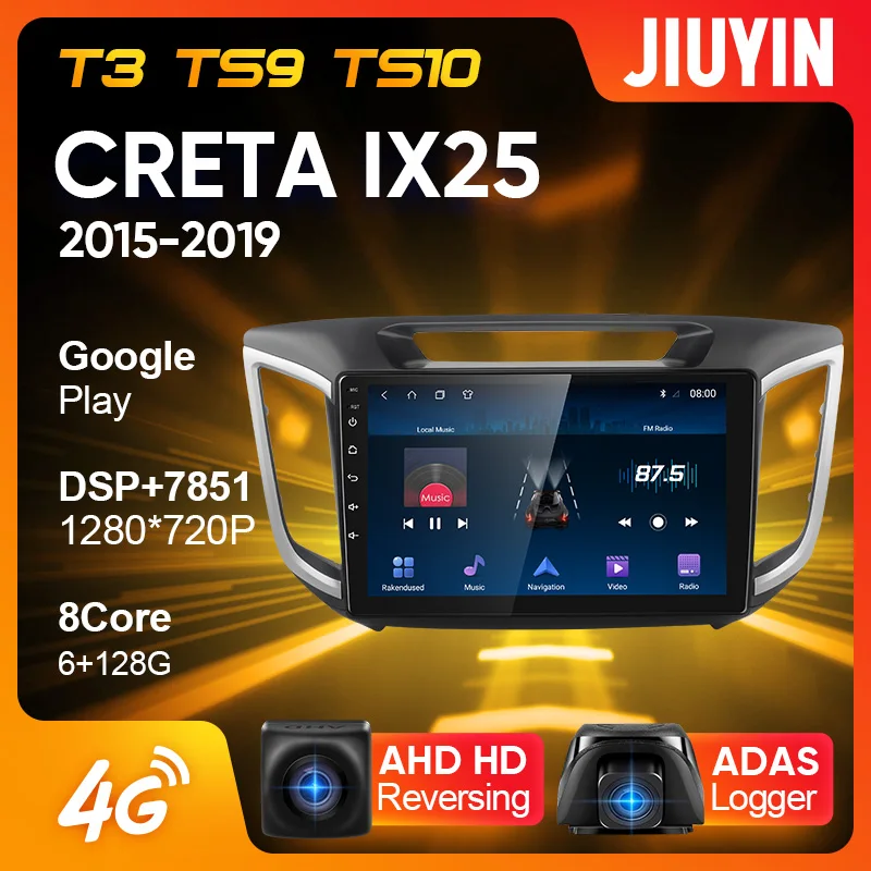 JIUYIN Тип C автомобильный Радио Мультимедиа Видео плеер навигация для Hyundai Creta IX25 2015