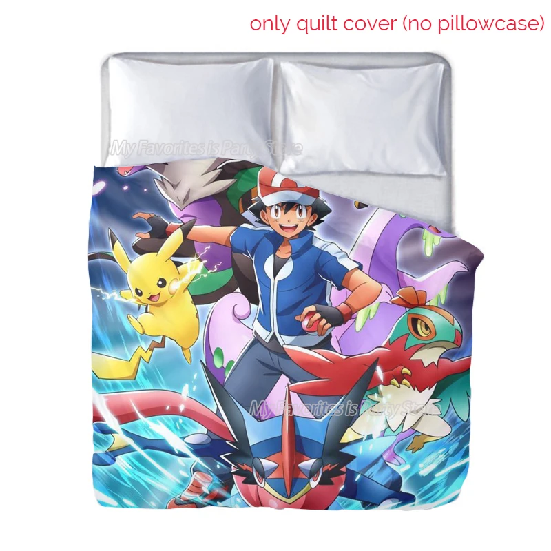 Покемон пододеяльник Пикачу наволочка переключатель игры постельное белье 3D