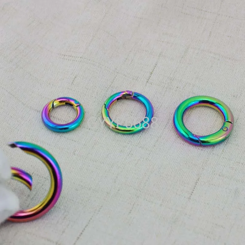 10 30 100 шт Радужный зажим для зажима пружинное кольцо изготовления сумочки Сумочка