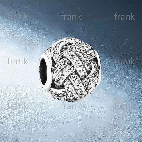 

791537cz Sparkling Love Knot Charm
