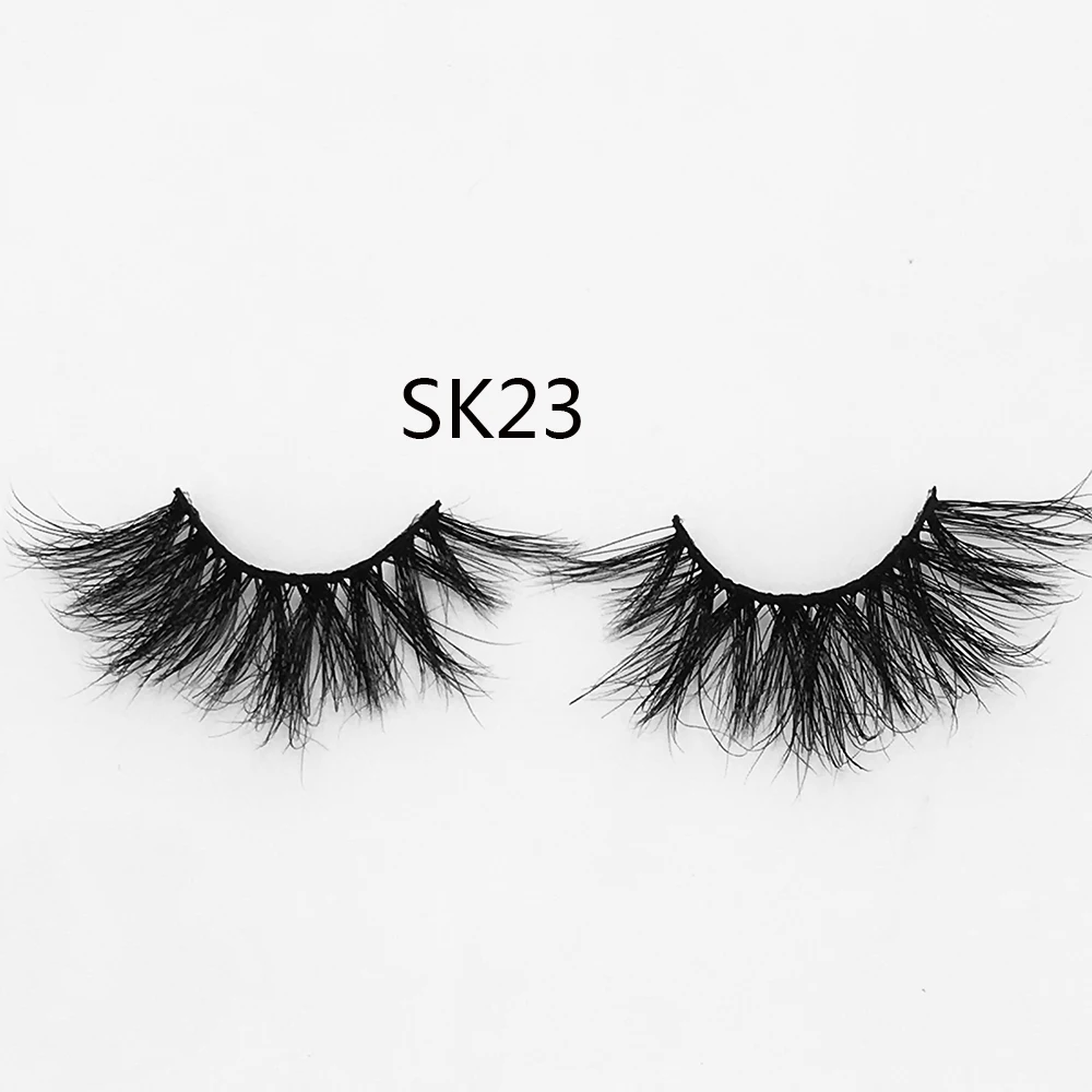 SK23 25 мм 3D норковые ресницы накладные ресницы крест-накрест Пышные ресницы для наращивания натуральные накладные ресницы инструменты для макияжа - Цвет: SK23