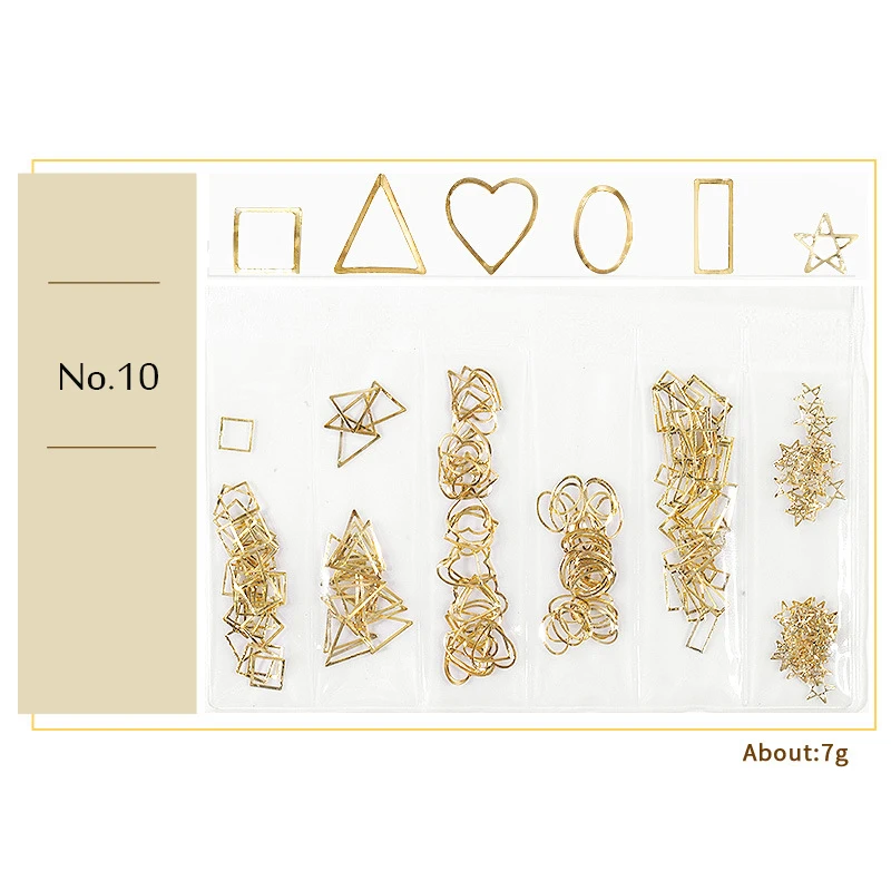 1 упаковка смешанный 3D DIY полый металлический каркас украшения для дизайна ногтей