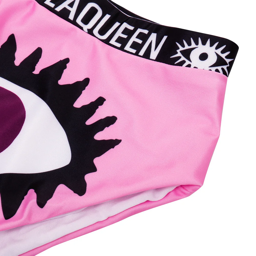 CRUSHONU Для женщин сексуальный из двух частей комплект бикини с рисунком Больших