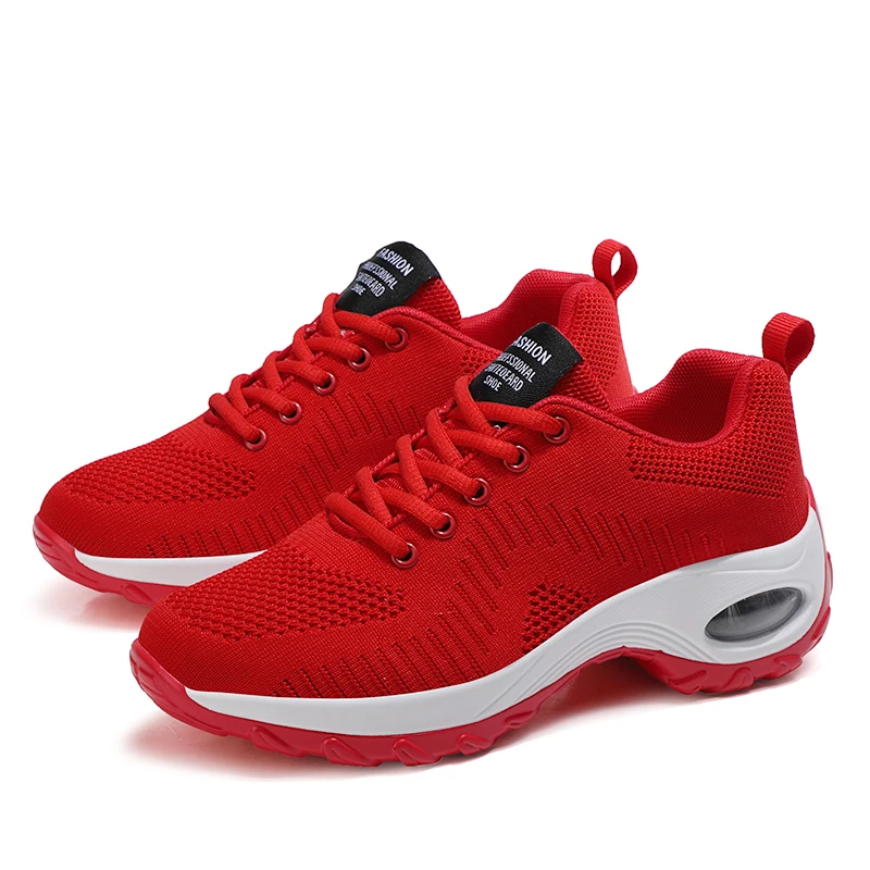 

Spring and autumn 2021 net breathable women's sports shoes shock absorber air cushion shoes thick soles increased women's shoes