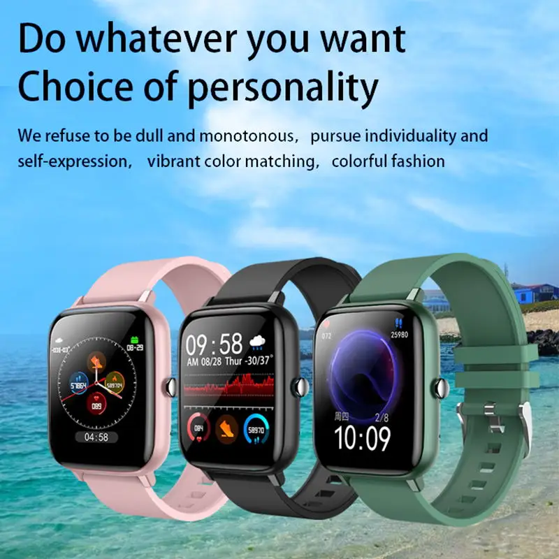 

2021 Smart Watch Men Women Blood Pressure Heart Rate Fitness Tracker Bracelet Sport Smartwatch Watch Smart Clock For Android IOS