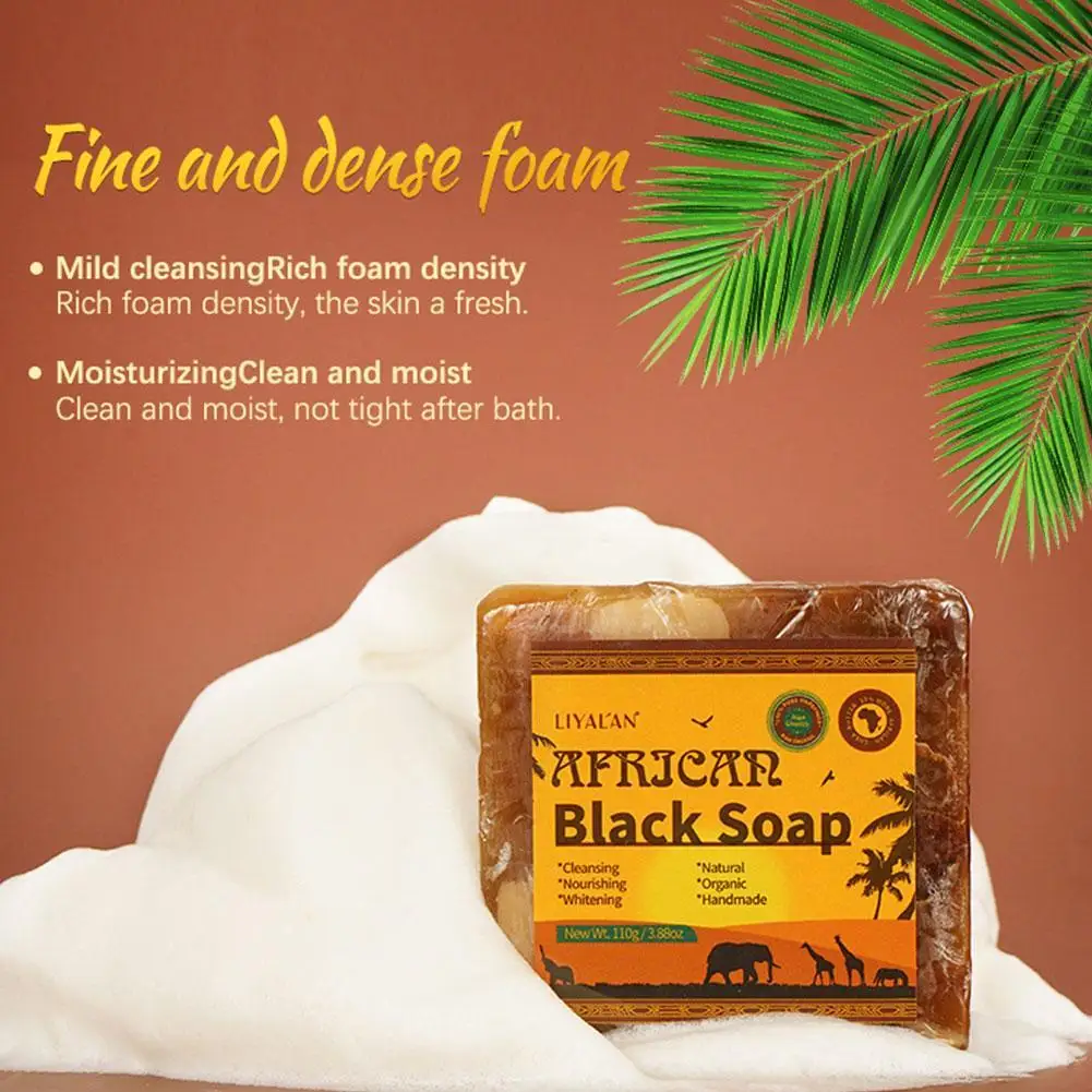 

Natural 100% Raw African Black Soap Magic Anti Taches Rebelles Beauty Bath Body Treatment Acne Skin