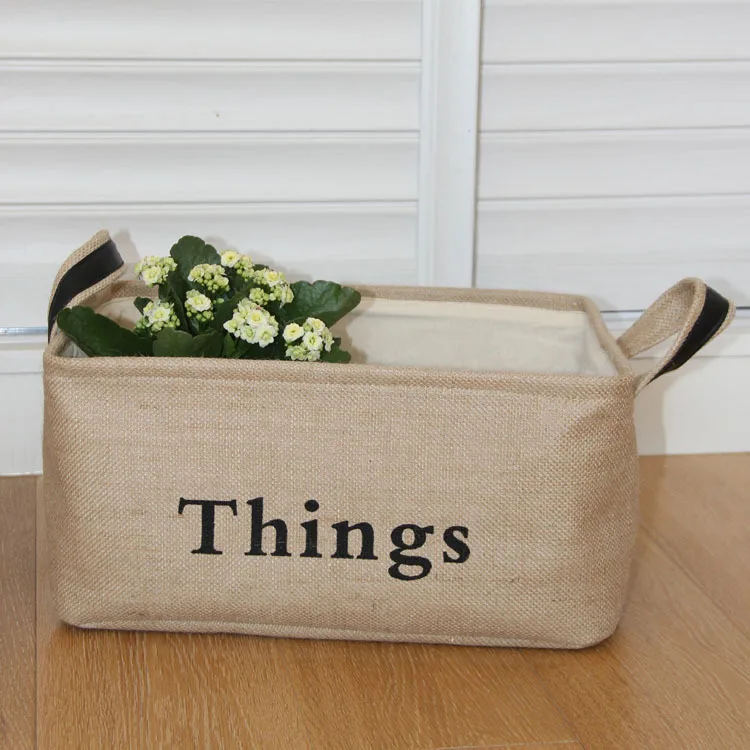 

Fabric Bin with Handles [3-Pack], Linen Storage Bins Set Works As Baby Storage, Toy Storage,Nursery Baskets for Shelf