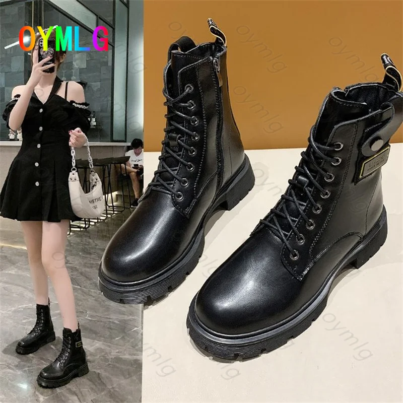 

Martin boots women's autumn 2021 new British style thick-soled thin short boots tide winter mid-heel women's shoes women boots