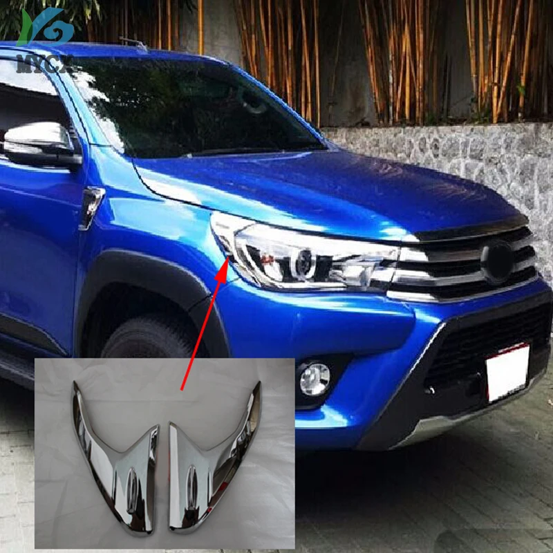 2018 для toyota hilux SR5 аксессуары головные фары хромированная декоративная отделка revo