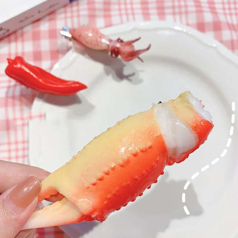 Креативная имитация креветки бекона колбаса 3D стерео Ins ветер боковой зажим еда