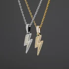 Цепь JINAOIce Out the ожерелье молния и кулон теннисная цепь кубический циркон мужские ювелирные изделия в стиле хип-хоп подарок