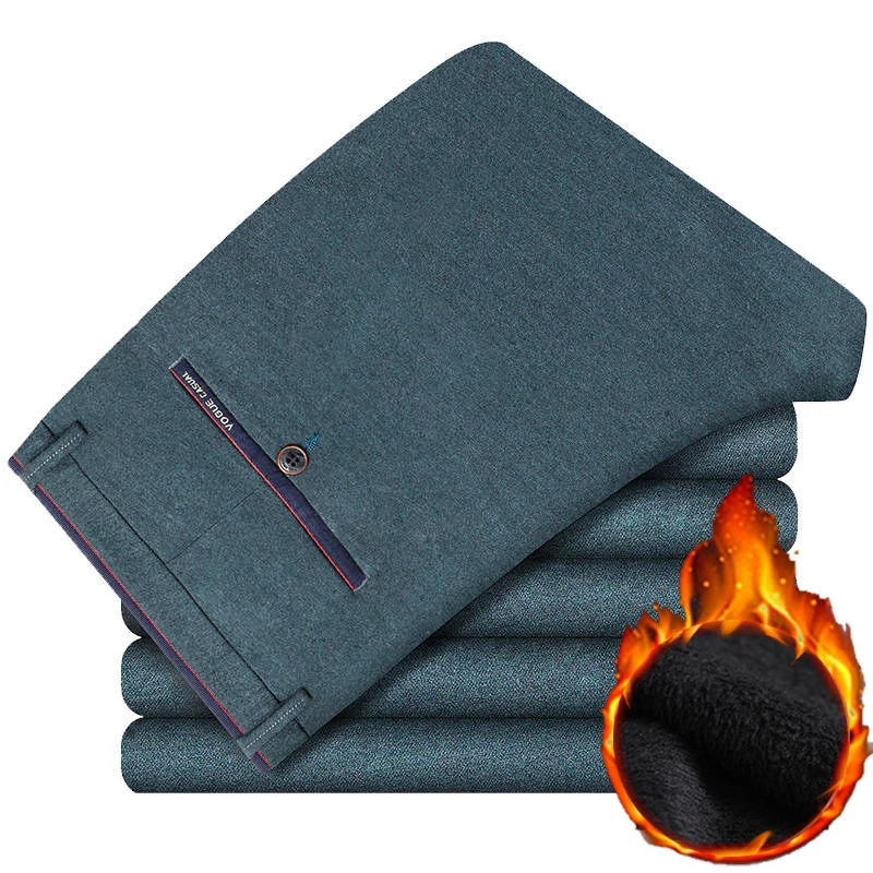 NIGRITY, новинка, мужские повседневные деловые брюки, стрейчевые, эластичные, тонкие, прямые, черные, синие, хаки, большие размеры - Цвет: 906-Blue-Flannel
