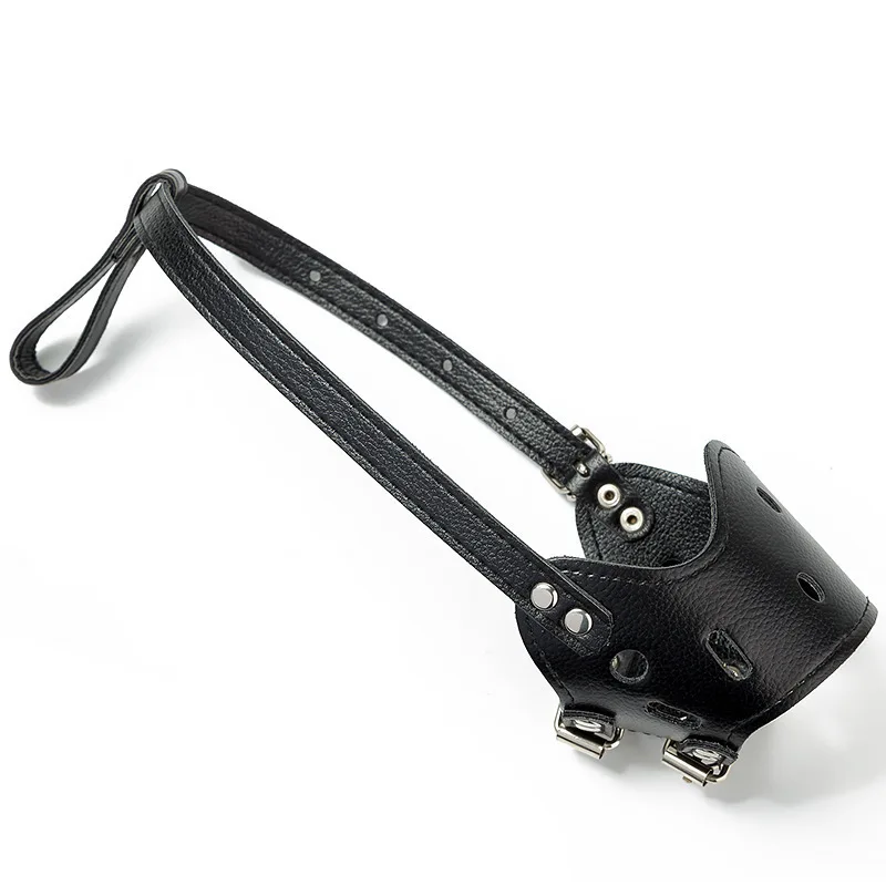 Однотонные мягкие искусственные кожаные маски для собак защита от укусов