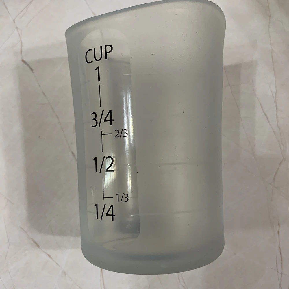 250ml A Силиконовые мерные стаканы, прозрачные стаканы, кристаллический клей, многоразовые измерительные инструменты для выпечки, кухонные инструменты - Цвет: 250ml A