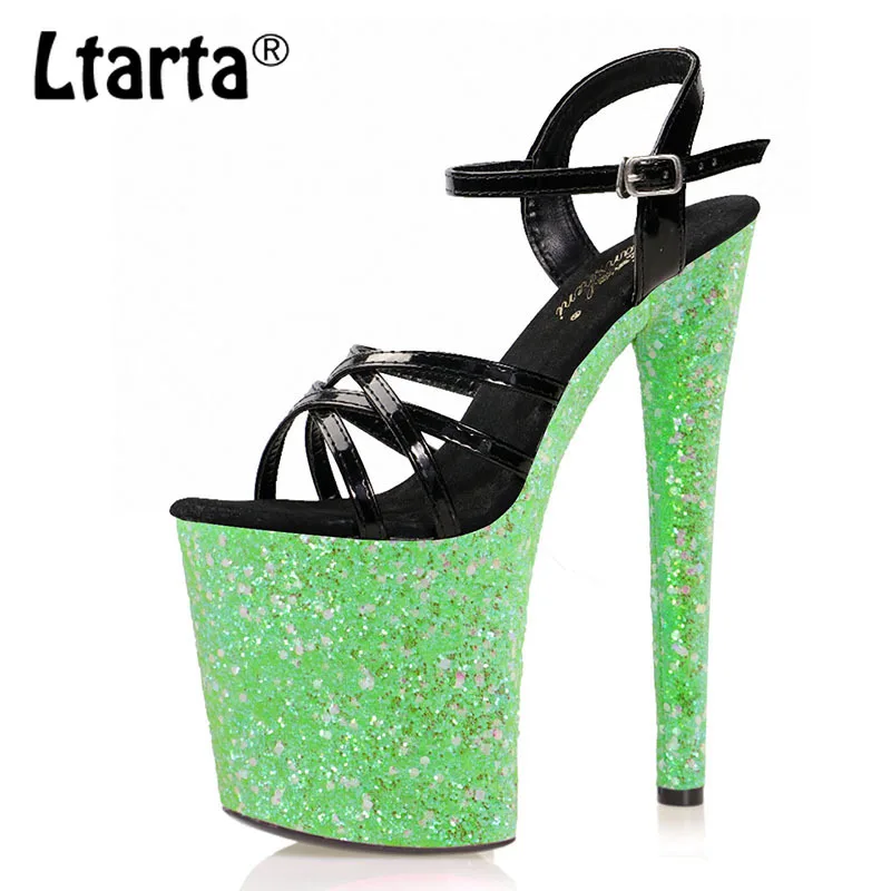 

Ltarta 20CM Roman Model Female Sense Pole Dance High Heels Catwalk Sandals Nightclub Model Platform Sandals For Women LYP