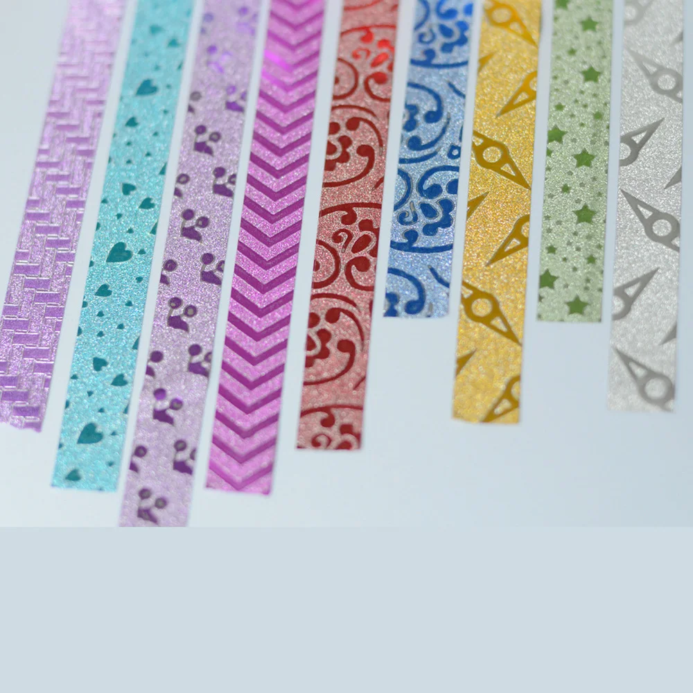 

10 Pcs Diy Tape Masking Decorative Craft Tape with Multiple Patterns
