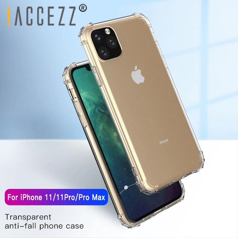 !ACCEZZ Mobile Phone Case For Apple iPhone 11 Pro Max Transparent Covers Ultra Thin Soft TPU Back Cover Cases Shell Funda Capa | Мобильные