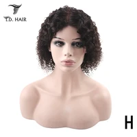 TD High ratio short bob wigs 3.5x4 swiss lace Remy human hair closure wig 10" 12" 14" Kinky curly Brazilian 130% wig pre plucked
