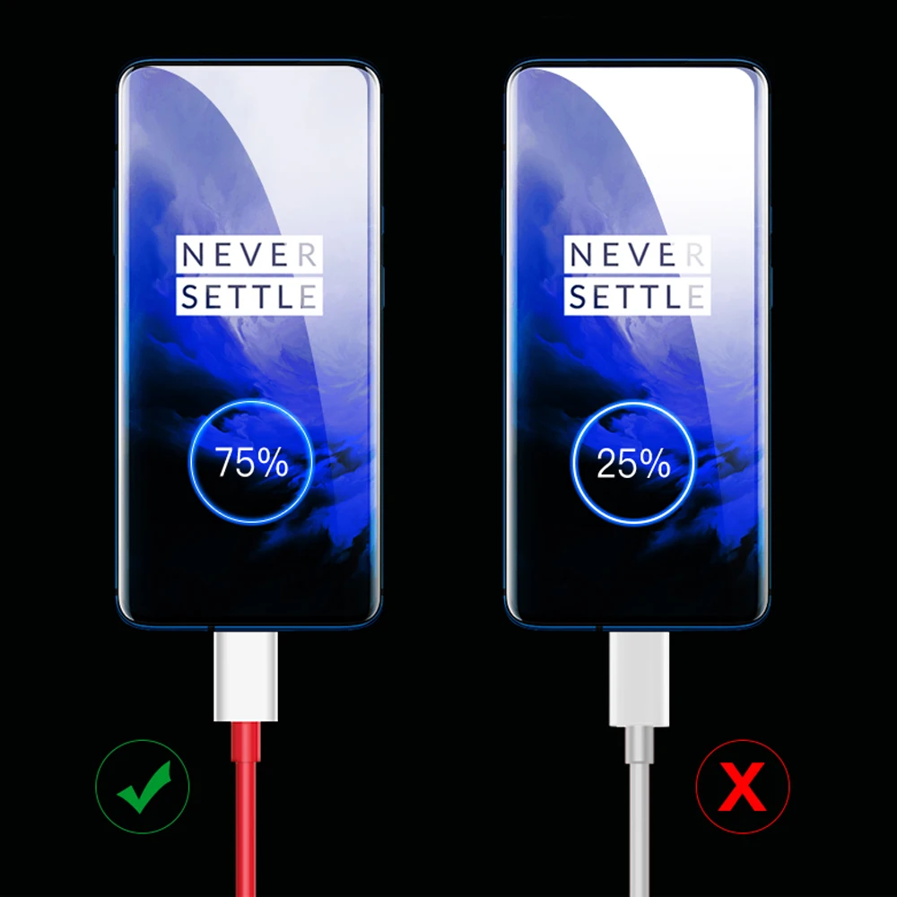 Оригинальный быстрый кабель для Oneplus 7 Usb 3 1 типа C 6 6T 3t 5 5T Pro В 4A красный быстрой