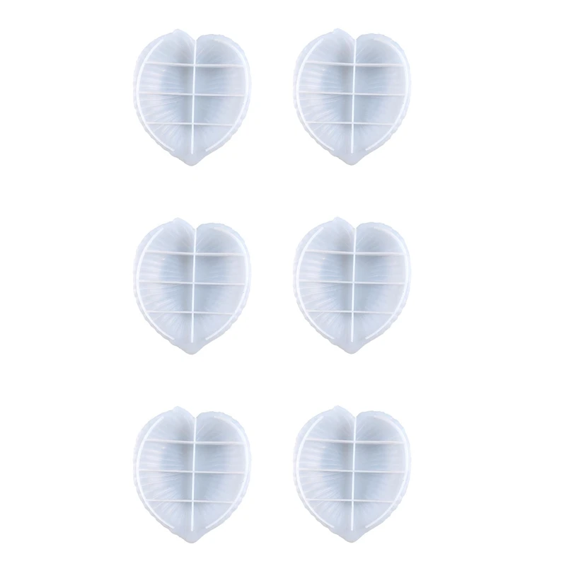 

6Pcs Leaf Disc Fruit Snack Storage Silicone Diy Crystal Glue Mold