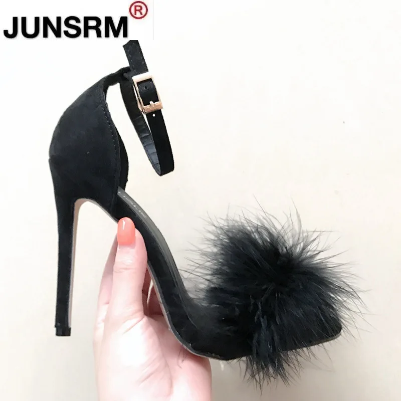 

2021 Summer New Fashion Woman Shoes Casual Sexy High Heels Comfortable and Lightweight Woman Stiletto Suede Plus Size Buckle