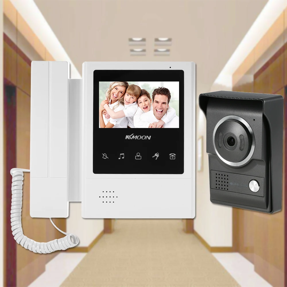 

KKmoon 4.3 inch Wired Video Doorbell with Night Vision Rainproof Function Visual Intercom Two-way Audio Video Door Phone