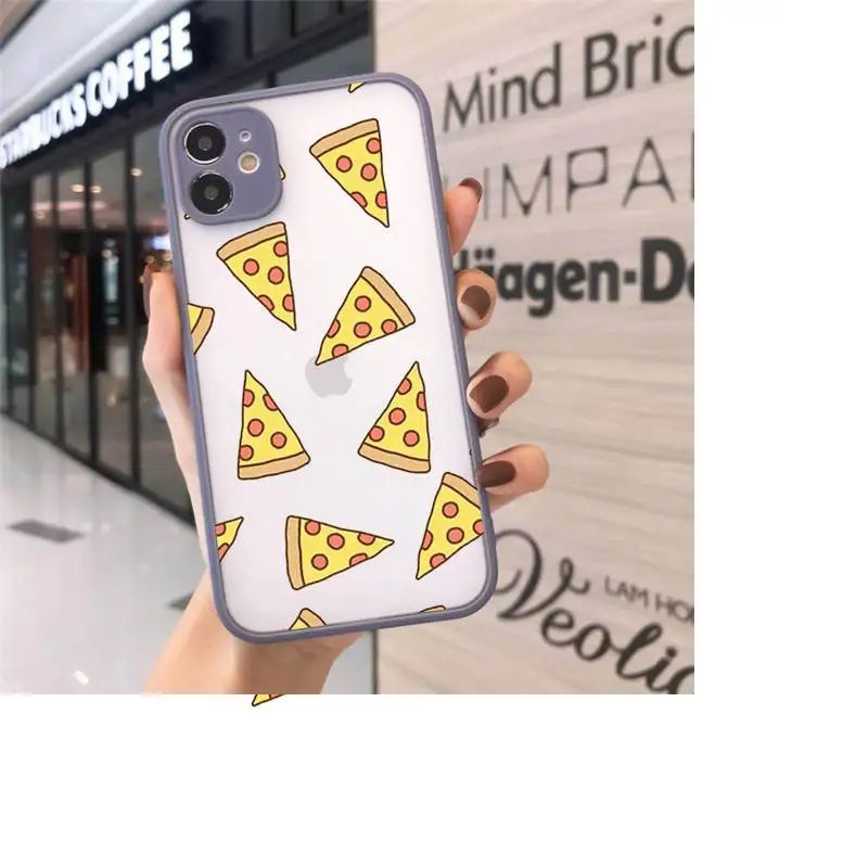 

hamburger Pizza delicious food Phone Cases matte transparent For iphone 7 8 11 12 plus mini x xs xr pro max cover