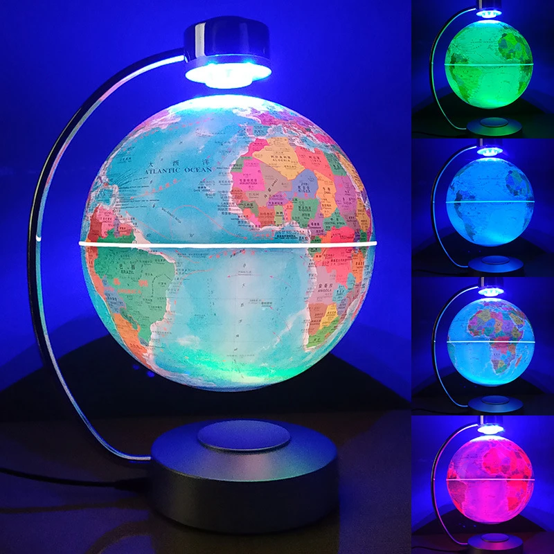 Ночник с магнитным левитирующим глобусом вращающийся светодиодный светильник