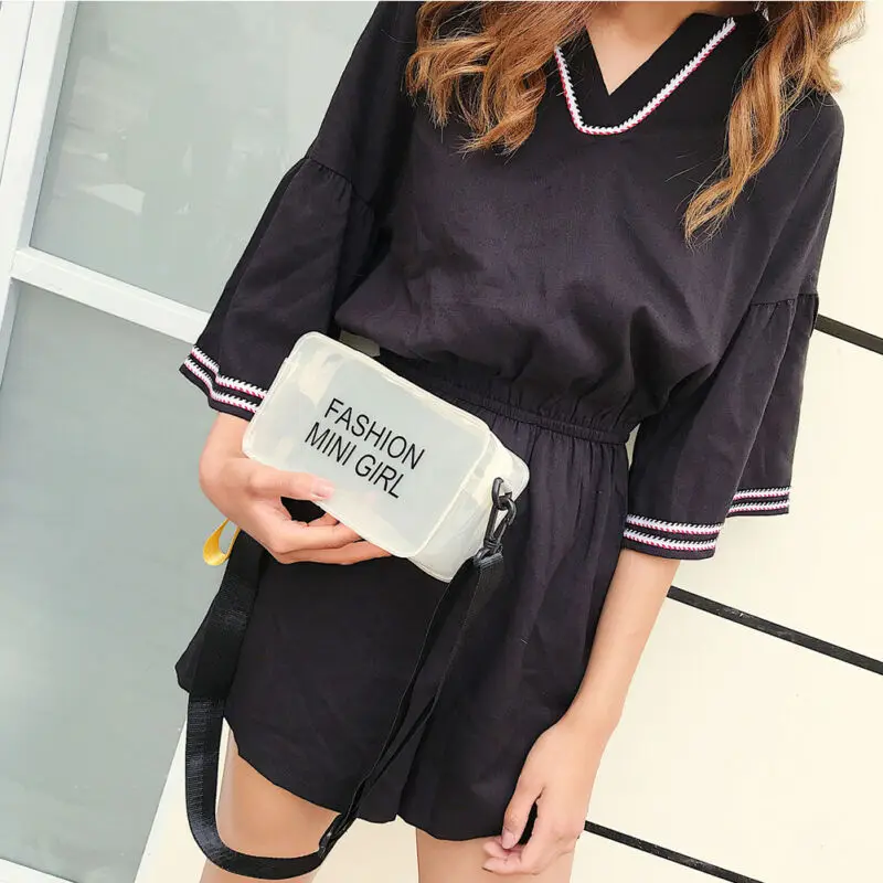 Женская сумка через плечо прозрачная маленькая повседневные сумки тоуты