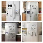 Виниловая наклейка на стену холодильника, милая наклейка на холодильник, счастливая вкусная смайлик, искусство украшения настенные наклейки в комнату