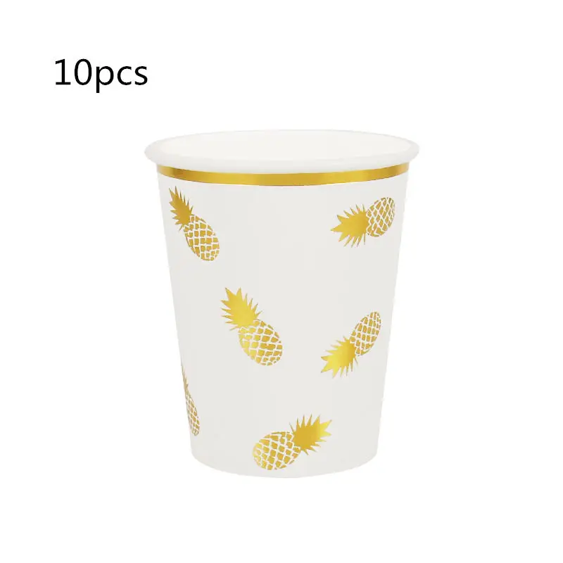Тарелка бумажная с ананасом для вечевечерние салфетки стаканчиков украшение