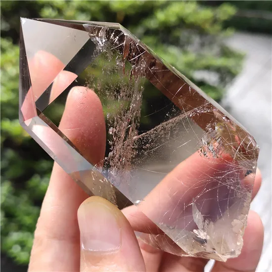 Кристал-фантом W Rutile камень остров Камни Кристаллы Wicca Cristal Pierre Naturelle et Cristaux Природный исцеляющий Декор кварц