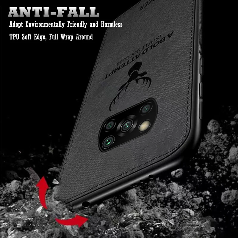 Прочный тканевый чехол для телефона Xiaomi Poco X3 NFC M3 M4 F3 Mi 11 Lite 12 9T 10T 11T Redmi Note 9 9S 10 Pro с