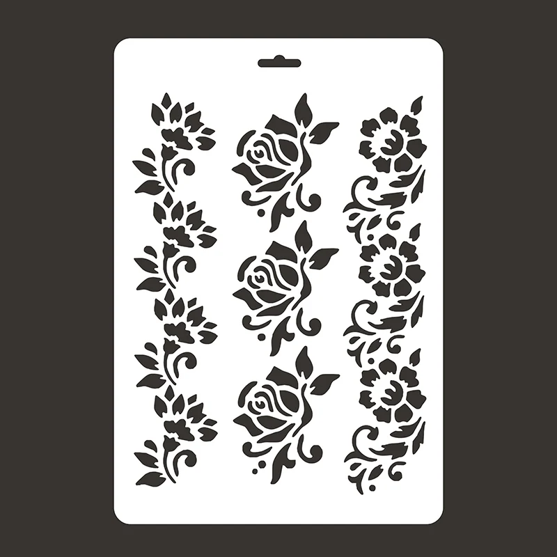 Линейки цветов розы трафареты для стен Рисование Скрапбукинг милый подарок