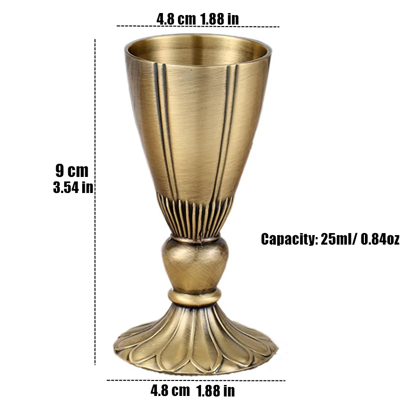 Винтажный стеклянный бокал для вина и водки 25 мл |
