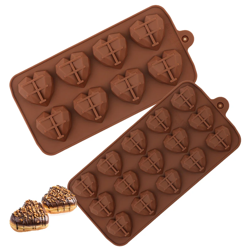 

3D форма для шоколада в форме сердца на День святого Валентина, силиконовая форма для выпечки конфет