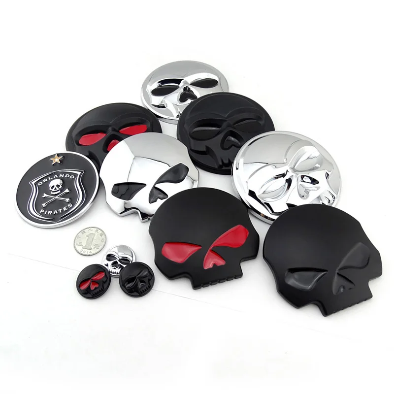 3D хромированная мотоциклетная Автомобильная наклейка животное Каратель эмблема